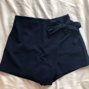 Navy Blue Shorts with Skirt Layer